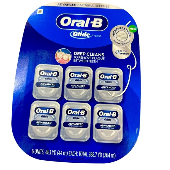 Oral B Floss Glide floss 6 in a package each 48 yard x 6 NWT - Picture 1 of 2